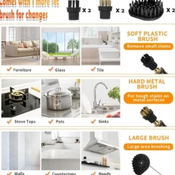 Outlet 2500W Handhållen ångrengörare, högtemperaturångare för rengöring, ångrengöring för madrass, bildetaljering soffklädsel badrum (Orange-New V | Fyndiq Orange-New Version