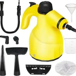 Hot 1000W Handhållen Ångrengörare med 9 Tillbehör för Fläckborttagning, Fett, Bilsäten, Fönster, Soffa, 350ml Tank