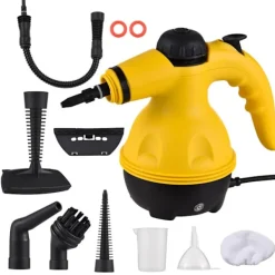 Clearance 1050W Handhållen Ångrengörare, Ångare för Rengöring, 10S Snabb Uppvärmning Högtrycks Portabel Ångrengörare