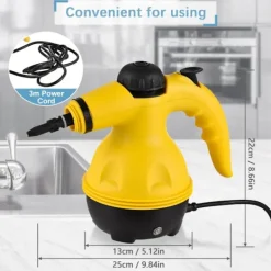 Clearance 1050W Handhållen Ångrengörare, Ångare för Rengöring, 10S Snabb Uppvärmning Högtrycks Portabel Ångrengörare