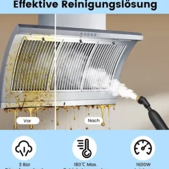 Online Northix 1500W handhållen ångtvätt, 3 bars tryck, 1L tank