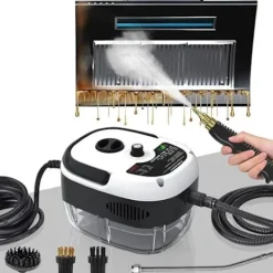 Online 2500W Handhållen Ångtvätt – Tryckångare med 3 Borsthuvuden, 6 Nivåer, 1000ml Vattentank