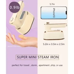 Sale ATELA 1000w Mini Travel Steamer strykjärn，Handhållna bärbara ångkokare för kläder Liten klädångare Resestorlek Handhållet