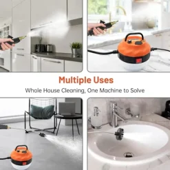 Online 2500W ångrengörare, högtrycksångrengörare för rengöring, bärbar handhållen ångrengörare för hemmabruk, ångrengörare för bildetaljering med