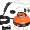 New 2500W Ångrengörare, Högtryckstvätt för Rengöring, Bärbar Handhållen Ångrengörare för Hembruk, Ångrengörare för Bildetaljering med 3 Borsthuvuden,