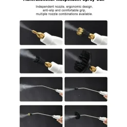 Outlet 2500W Ångrengörare med Touchskärm, 1000ml Stor Kapacitet, Med 5 Olika Munstycken (Grön)