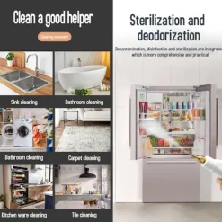 Outlet 2500W Ångrengörare med Touchskärm, 1000ml Stor Kapacitet, Med 5 Olika Munstycken (Grön)