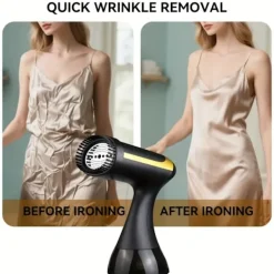 Hot 1500W Portabel Klädångare - 230V, Europeisk Kontakt, Plast, Skrynkelborttagning, Kompakt Design, Lämplig för Hem- och Resebruk (FQ) White