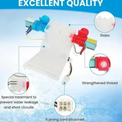 Clearance W10144820 Vatteninloppsventil för tvättmaskin Kompatibel med W10311458 W10140911 AC120V Ersättningsdelar för tvättmaskin