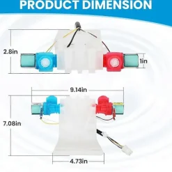 Clearance W10144820 Vatteninloppsventil för tvättmaskin Kompatibel med W10311458 W10140911 AC120V Ersättningsdelar för tvättmaskin