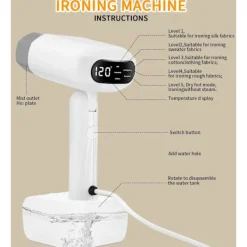 Online 1800W Vertikal Klädångare, 330ML Vattentank, Kontor, Kompakt Mini Rese-klädångare