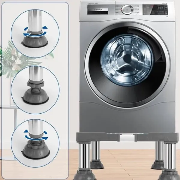 Online Washing Machine Base/Washing Machine Stand with Anti Vibration Feet – Washing Machine Stand, Strong Load Capacity, Non-Slip and Practical