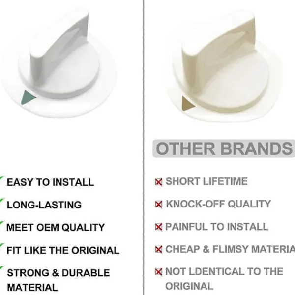 WE1M652 Torktumlarknapp med förstärkt metallhylsskydd för G-E Hot-Point torktumlare - Ersätter AP3995164 PS1482196