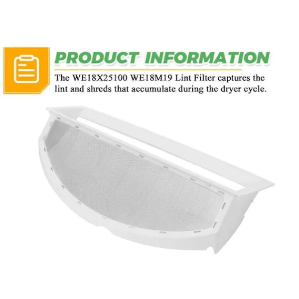Online WE18X25100 WE18M19 Torktumlare Luddfilter Skärmnät för Torktumlare Ersätter WE18M30 WE18M28 AP60375