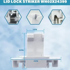 Hot WH02X24399 Låsbleck för Tvättmaskinslock och WH01X24381 Ram för Tvättmaskinslock för och Toppmatad Tvättmaskin