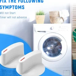 Clearance DAO WH1X2721 Torktumlarknapp, Ersättning för Torktumlardelar, Ersätter AP2044893 123C7931 EA271094 PS271 db White