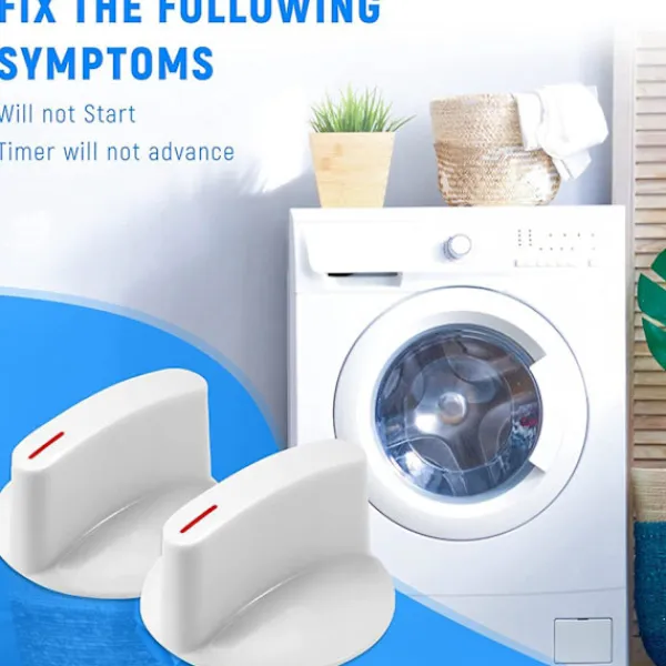 Clearance DAO WH1X2721 Torktumlarknapp, Ersättning för Torktumlardelar, Ersätter AP2044893 123C7931 EA271094 PS271 db White