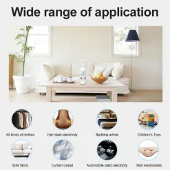 Discount 3x Antistatisk Spray - Multifunktionell Rengöringsspray för Kläder, Persienner, Mattor & Gardiner - Antistatisk & Anti-Knyck Spray för Blusar & Kjolar | Fyndiq
