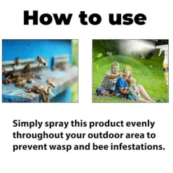 Clearance 1-3x Bi- och getingspray, getingspray med naturliga växtbaserade pepparmyntsoljor Bispray [HK] 1PC