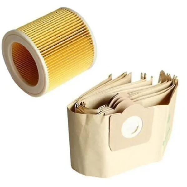 Discount 5x dammsugarpåse 1x filter för Karcher WD3 Premium dammsugare - Perfet