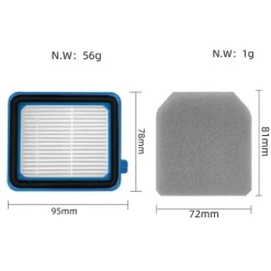 Online 3x Ersättnings Hepa-filter för Q6 Q7 Q8 Wq61/wq71/wq81 Dammsugare reservdelar (LG)