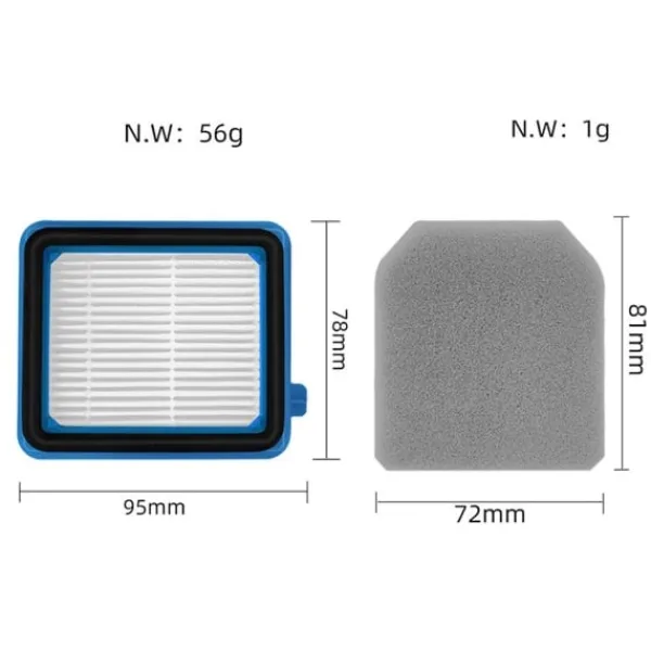 Online 3x Ersättnings Hepa-filter för Q6 Q7 Q8 Wq61/wq71/wq81 Dammsugare reservdelar (LG)