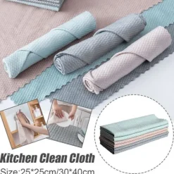 Clearance 1x Fiskfjäll Mikrofiber Polerande Rengöringsduk Handduk Trasor Fönster Y8M0 B79C 25*25cm 1pcs