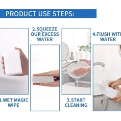 Outlet 20x Magisk Nanosvamp - Rengöringssvamp - Non-Chemical Vit (20-PACK)