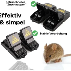 Online 6X Musfälla Snäppfälla Återanvändningsbar fälla för mus, råtta - M_yux