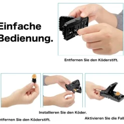 6X Musfälla Snäppfälla Återanvändningsbar fälla för mus, råtta - M