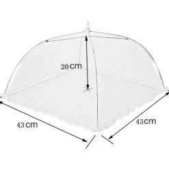 Clearance Xuigort 6x myggnät, fruktnät, flughuva, myggnät, matskyddshuva, 43cm