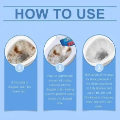 Discount 3x Stark Avloppsrengörare Rörrensningsmedel Vatten Avloppsrör Rengöringsverktyg Kemikalier Sänka Toalett Deodorant