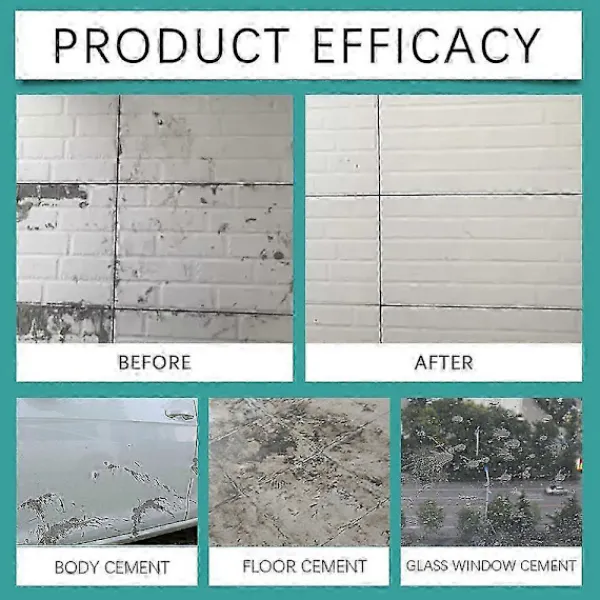 Online 1-3x Stark Cementfläckborttagare Cementrengöring Stark Upplösande Väggplatta 1pc