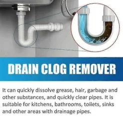 Hot 1-3X Starkt Rörrensningsmedel, Kraftfullt Rörrensningsmedel för Kökstoalett