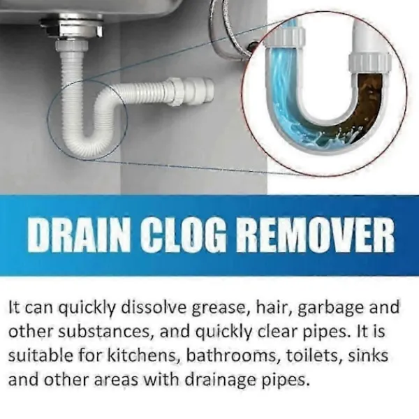 Hot 1-3X Starkt Rörrensningsmedel, Kraftfullt Rörrensningsmedel för Kökstoalett