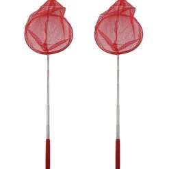 Hot 2X Utomhus Fångstfjärilsnät Fiskenät Väska Rostfritt Stål Teleskopiskt Fiskenät T