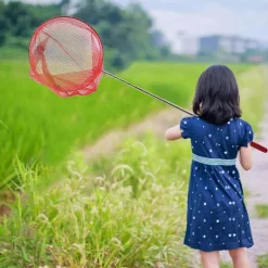 Hot 2X Utomhus Fångstfjärilsnät Fiskenät Väska Rostfritt Stål Teleskopiskt Fiskenät T