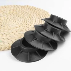 Best 4x Vibrationsdämpare - Gummifötter för Tvättmaskin Svart