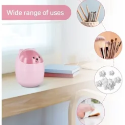 Clearance 16x12,5cm Bordsbehållare, Liten Skrivbords Papperskorg med Lock, Mini Avtagbar Söt Pennhållare, Söt Papperskorg, Pla