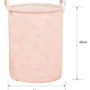 Clearance 45x35cm Förvaringskorg Canvas tvättkorg Vattentät tvättkorg rosa