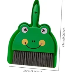 Outlet 18x23cm Mini Sop och Kvast Set Sopskyffel och Handkvast Rengöringsset Rengöringsborste och Sopskyffel för, Grön