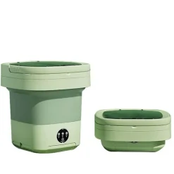 Clearance {xjxj}(Specialerbjudanden) Bärbar tvättmaskin, 11L 2-i-1 hopfällbar tvättmaskin och torktumlare