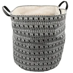 Hot 7.9x0.4x9.4 Tum Vikbar Tvättkorg Förvaringskorg i Canvas Tyg