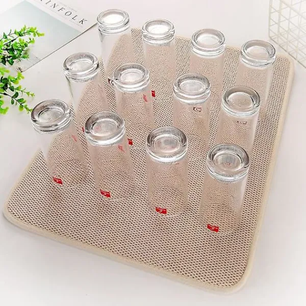 Discount yyhh Diskunderlägg Mikrofiber Diskhandduksmatta, Superabsorberande, Mikrofiber Diskhandduksmatta Beige