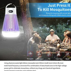 Clearance DAO Zappify 2.0, 2024 Nya Zappify Myggdödare, USB Uppladdningsbar Portabel Dödare [DB]